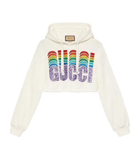 gucci hoodie rainbow logo fake|original gucci hoodie.